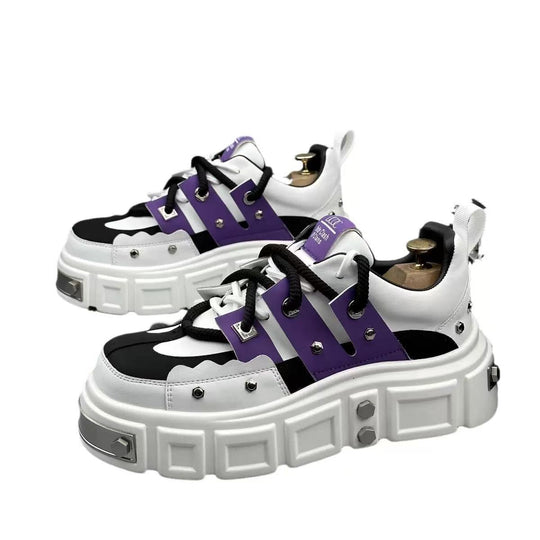 Damen Chunky Sneakers mit auffälligem Design und strapazierfähigem Obermaterial EB