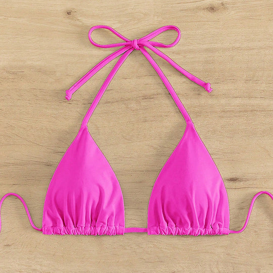 Damen Triangel-Bikini mit verstellbaren Trägern und Bindedetails EB