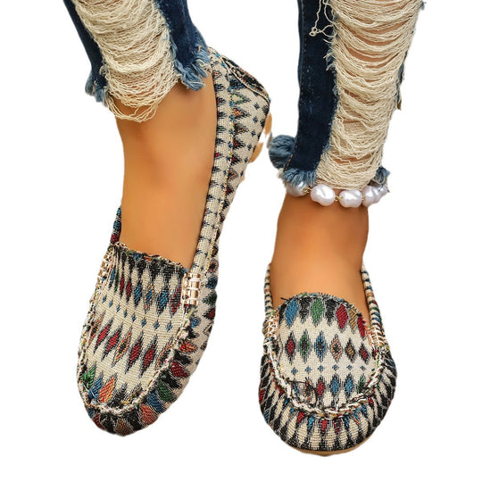 Damen elegante Mokassins mit funkelndem Design EB