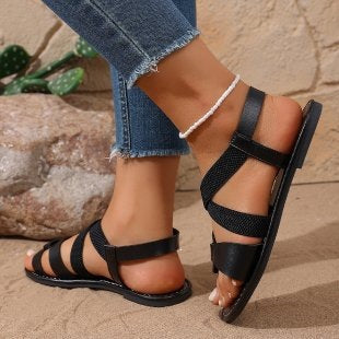 Damen modische Sandalen mit elegantem Riemendesign EB