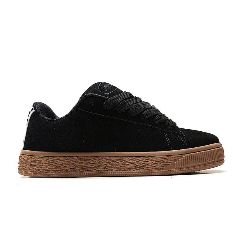 Damen Sneakers aus weichem Nubukleder mit rutschfester Gummisohle EB