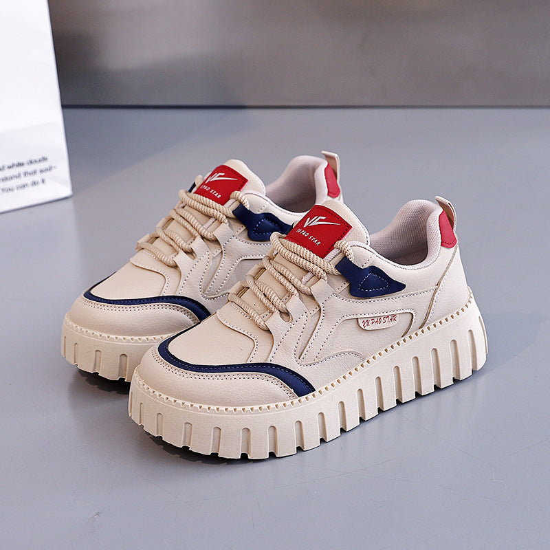 Damen modische Sneakers mit trendigem Plateau und hochwertigem Obermaterial EB