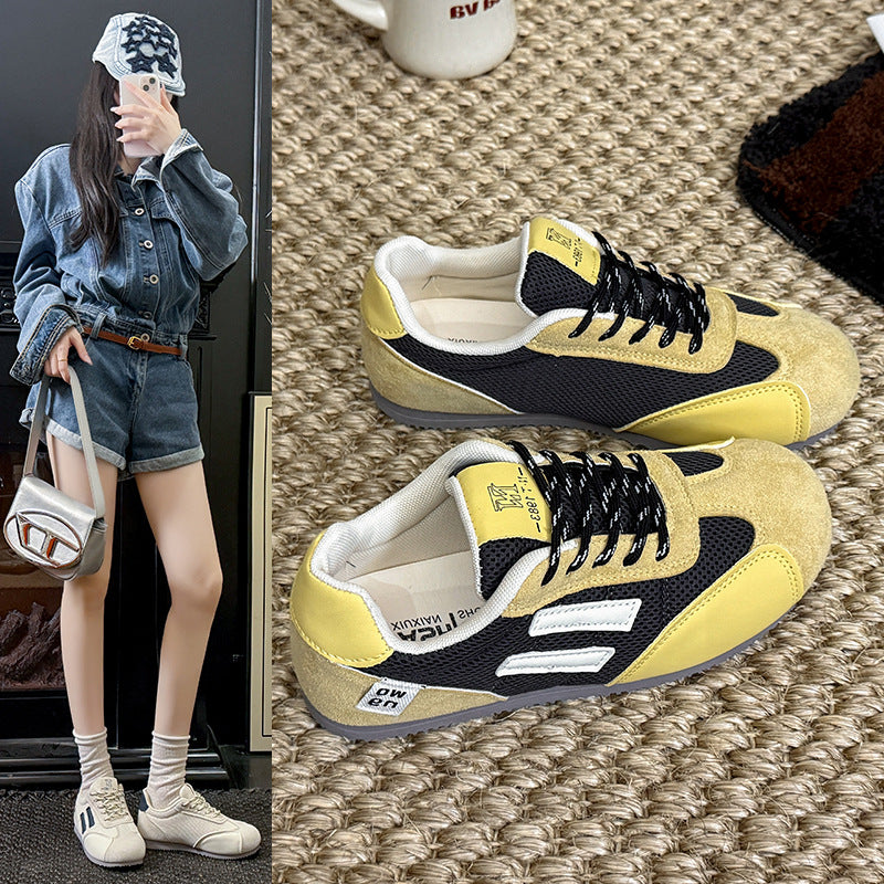 Damen sportliche Sneaker mit atmungsaktiver Mesh-Oberfläche und flexibler Sohle EB