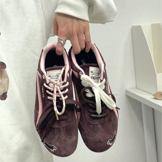 Damen Schnürschuhe mit halbhohem Schnitt und schicker Applikation EB