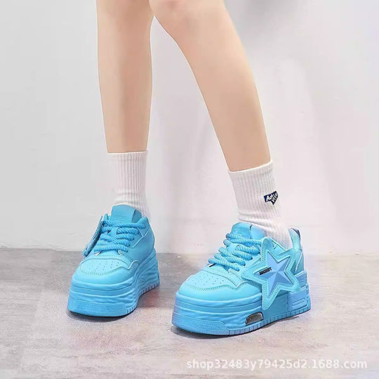 Damen Chunky Sneakers mit innovativem Dämpfungssystem und modischem Sternen-Design EB