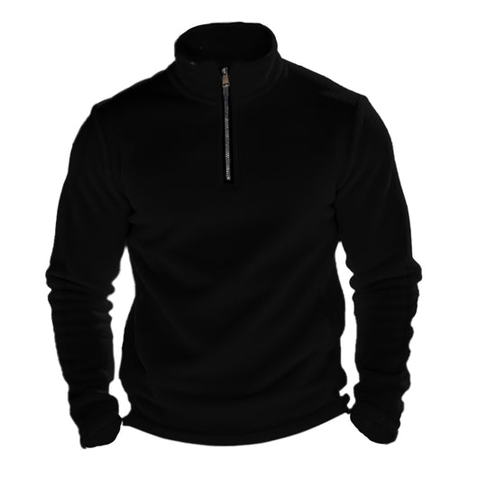 Herren Fleece-Pullover mit hohem Kragen und praktischer Reißverschlussöffnung EB