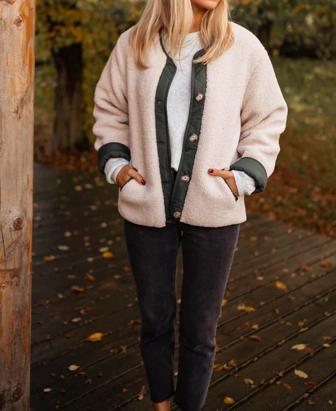 Damen Kuschelige und stylische Fleecejacke EB