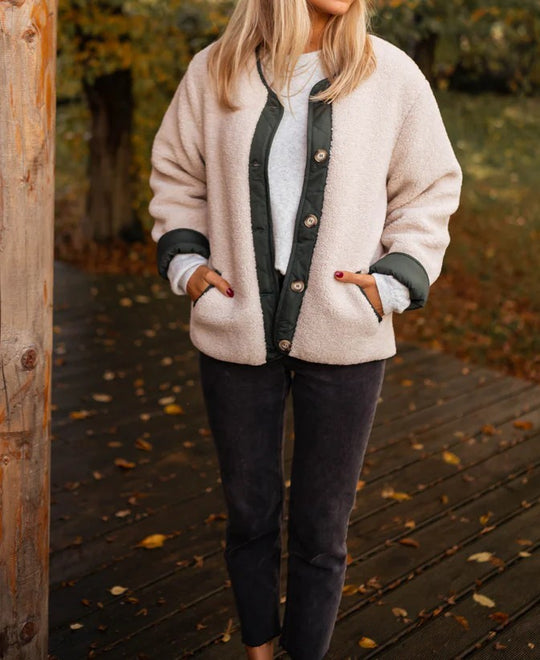 Damen Kuschelige und stylische Fleecejacke EB