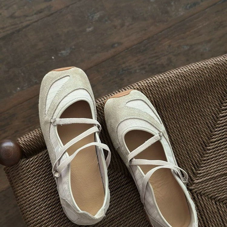 Damen Ballerinas mit flexibler Sohle und schickem Riemchendesign EB