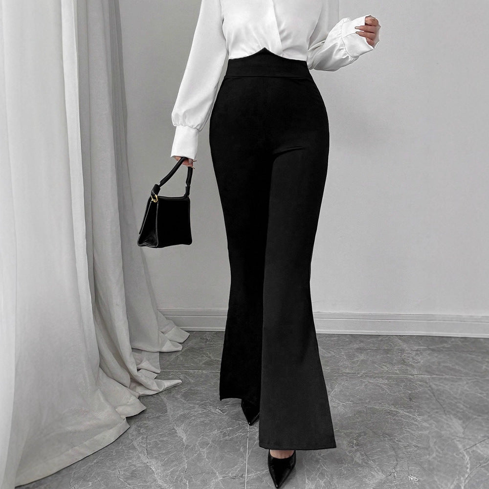 Damen Flared-Hose mit hohem Bund und fließendem Schnitt EB