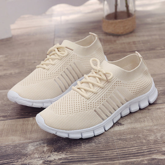 Damen atmungsaktive Freizeit-Sneakers mit flexiblem Obermaterial EB