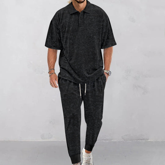Herren lässiges Freizeit-Set aus weichem Material mit praktischem Kordelzug und elastischem Bund EB