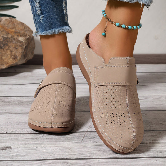 Damen Perforierte Komfort-Clogs mit Orthopädischer Einlegesohle EB
