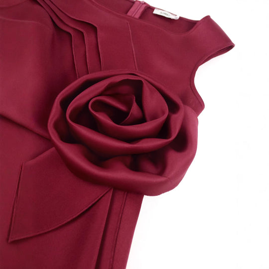 Damen figurbetontes Kleid mit schicker Rüschenapplikation EB