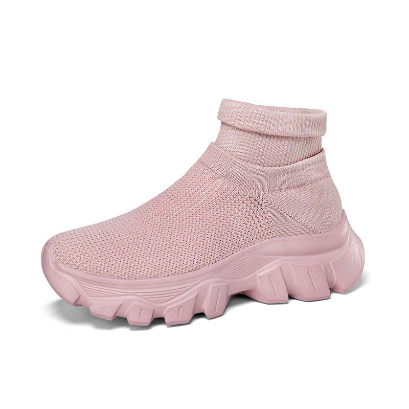 Damen Hochleistungs-Laufschuhe mit atmungsaktiver Strick-Oberfläche und rutschfester Sohle EB