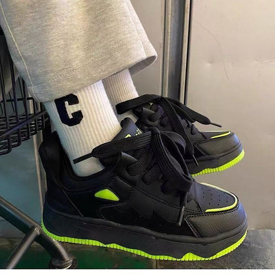 Damen Sportliche Chunky Sneakers mit reflektierendem Obermaterial und rutschfester Sohle EB