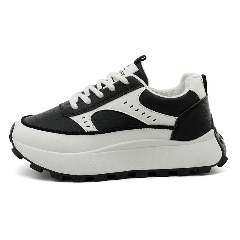 Damen Plattform-Sneaker mit modischem Obermaterial und rutschfester Sohle EB