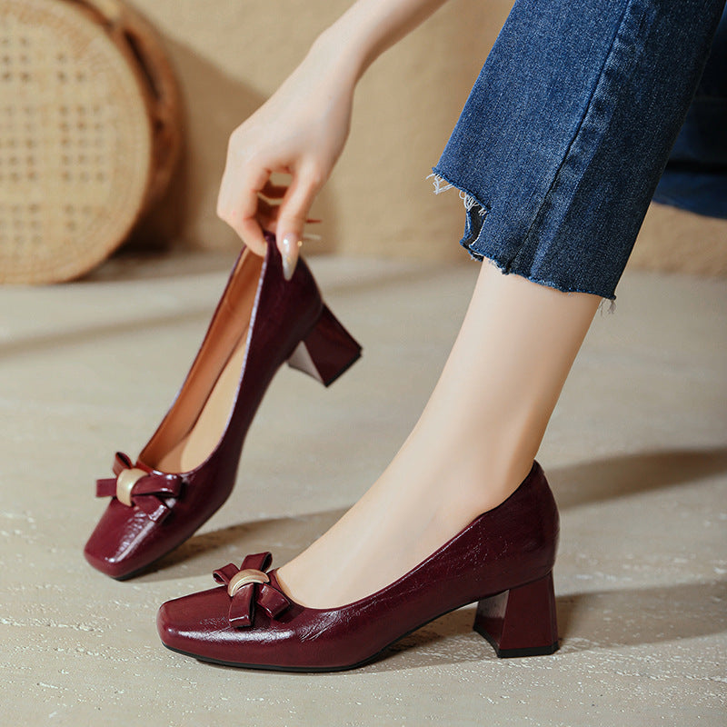 Damen elegante Schuhe mit Blockabsatz EB