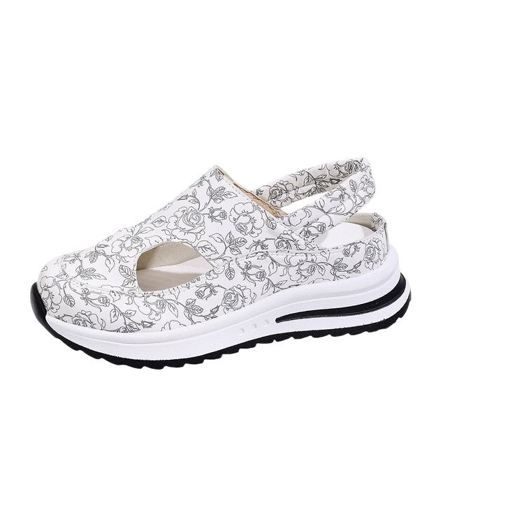 Damen Sportliche Sandaletten mit floralem Schnitt und rutschfester Sohle EB