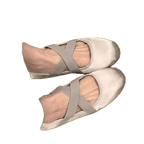 Damen Ballerinas mit dekorativem Riemen und komfortablem Fußbett EB