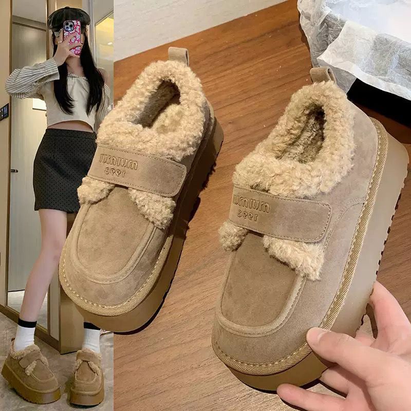 Damen Komfort-Sneaker mit kuscheligem Innenfutter und praktischem Klettverschluss EB