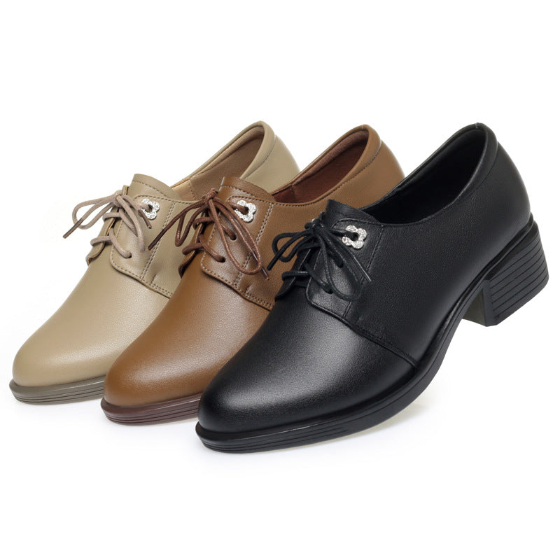 Damen Elegante Schnürschuhe mit modischem Absatz und komfortablem Innenfutter EB