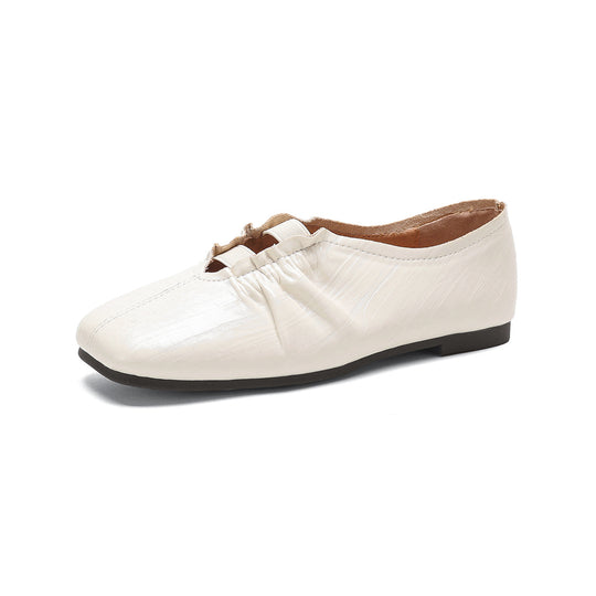 Damen Freizeitliche Slipper mit modischer Faltenoptik EB