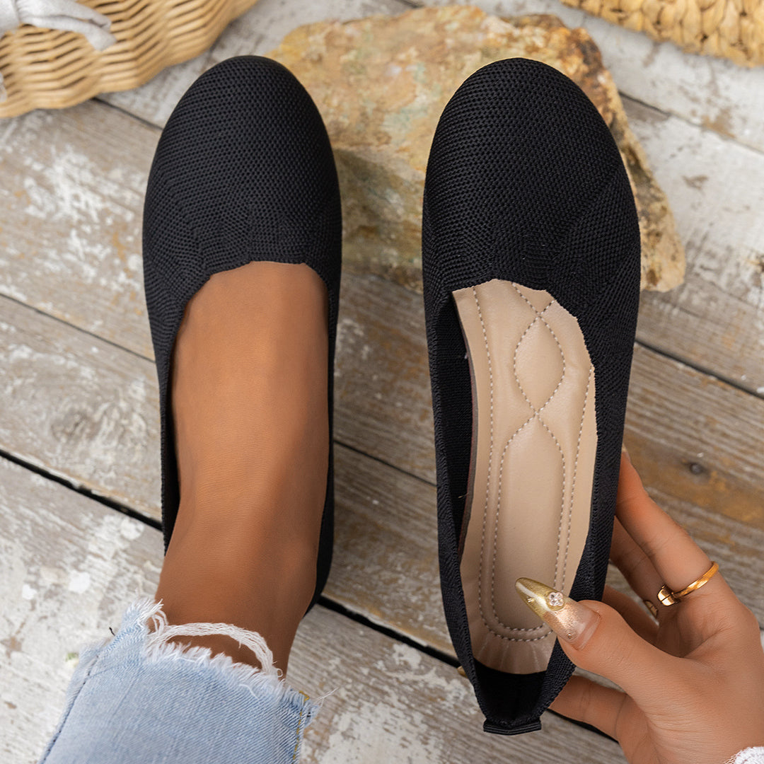 Damen Atmungsaktive Ballerinas mit flexiblem Fußbett EB