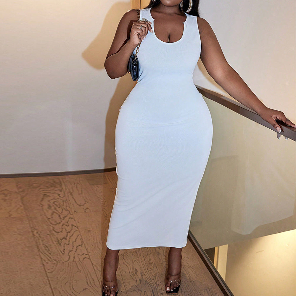 Damen Langarm Kleid mit figurbetontem Schnitt und hochwertiger Rippstruktur EB