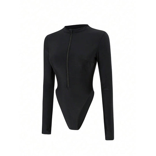 Damen Langärmeliger High-Cut Badeanzug EB
