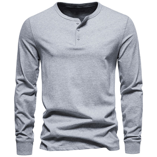 Herren Langarm-Henley-Shirt mit Knopfleiste und hohem Tragekomfort EB