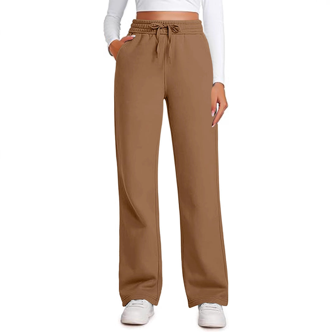 Damen Lässige Freizeithose mit weitem Schnitt und elastischem Bund EB