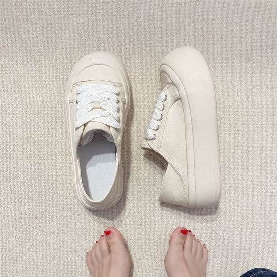 Damen Bequeme Sneaker aus hochwertigem Material mit elastischen Schnürsenkeln EB