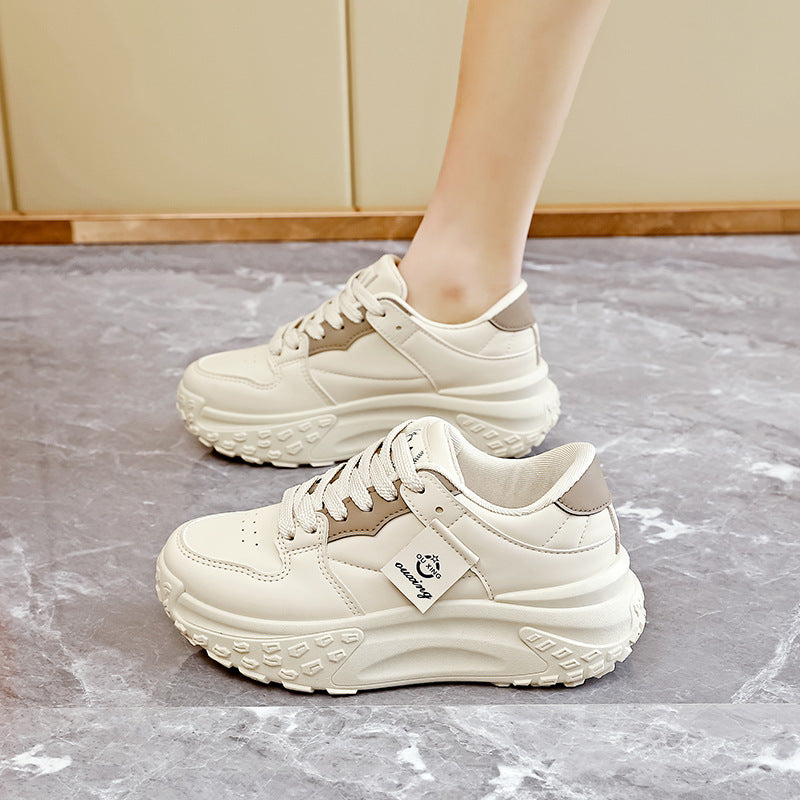 Damen Sportliche Sneakers mit dicker Gummisohle und atmungsaktivem Obermaterial EB