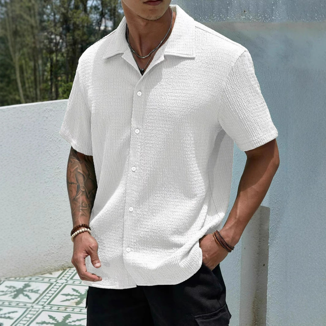 Herren trendiges Kurzarmhemd EB