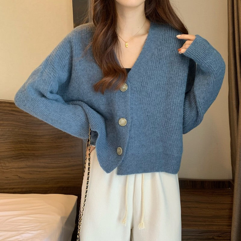 Damen Komfortabler Strickcardigan mit Knopfdetails und feiner Struktur EB