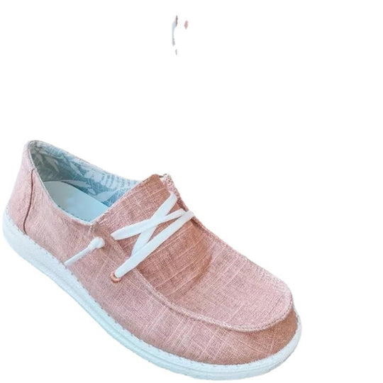 Damen Freizeit-Slip-On Schuhe mit elastischen Schnürdetails und rutschfester Sohle EB