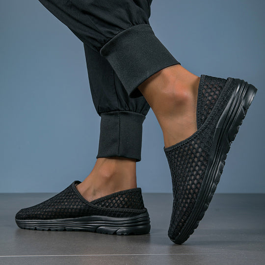 Damen nan luftige Schlupfsneaker mit Honigwaben-Strickoberteil und gedämpfter Komfortsohle EB