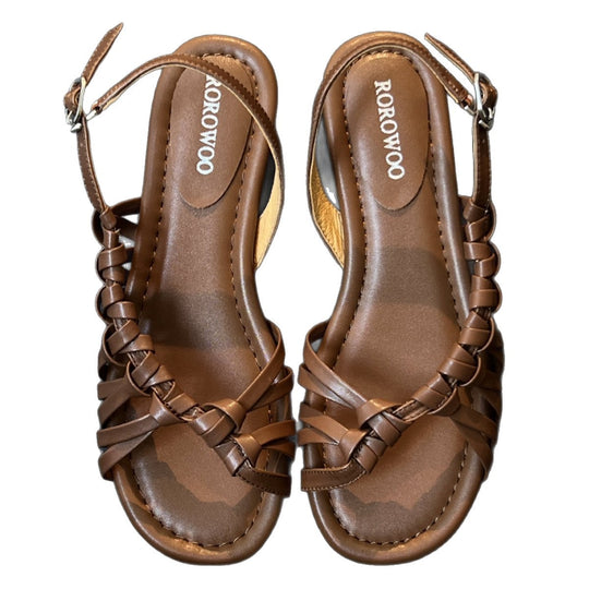 Damen stylische Riemchensandalen mit geflochtenem Obermaterial EB