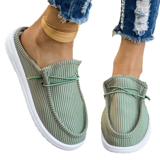 Damen Slip-On Mokassins mit attraktiver Rippstruktur EB