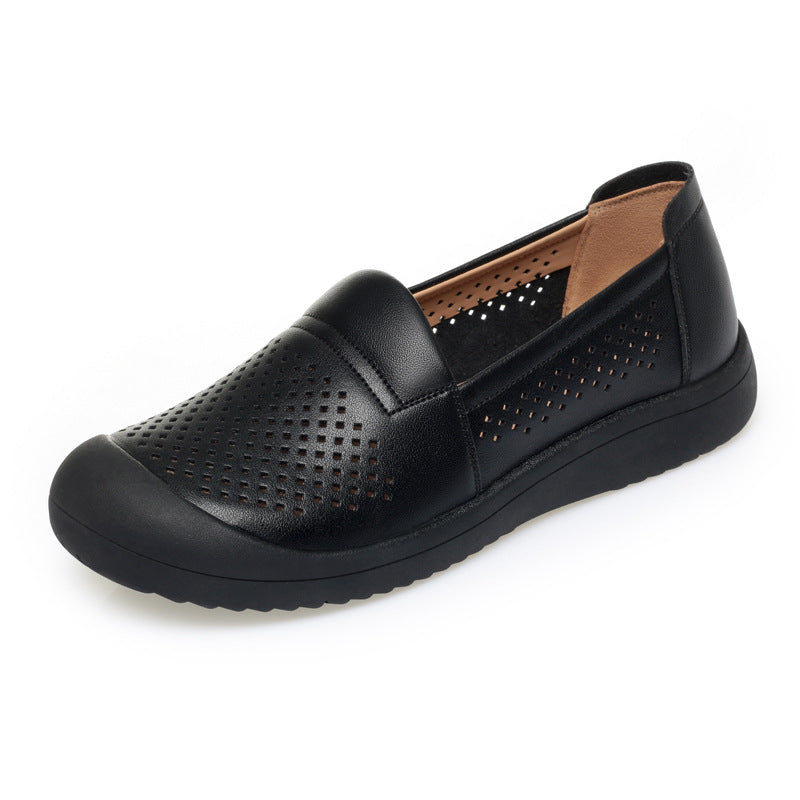 Damen bequeme Slip-On Schuhe mit atmungsaktivem Lochdesign und rutschfester Sohle EB