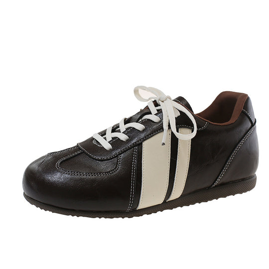 Damen Sportliche Sneaker aus hochwertigem Leder mit ergonomischer Sohle EB