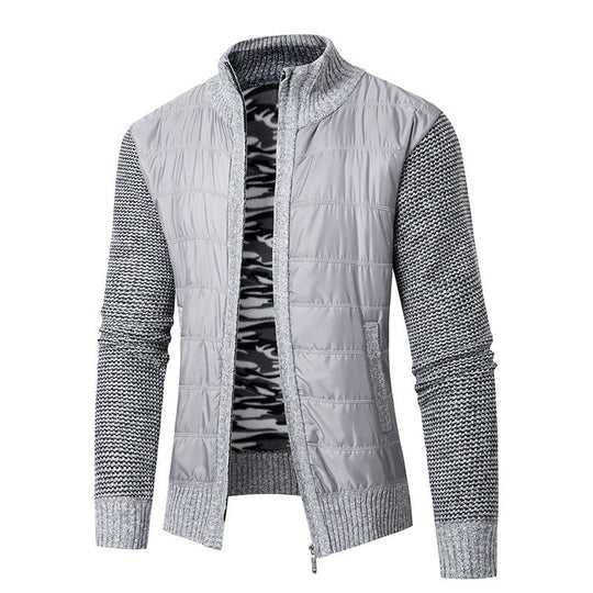 Herren modische Übergangsjacke mit modernem Stehkragen und strukturiertem Design EB