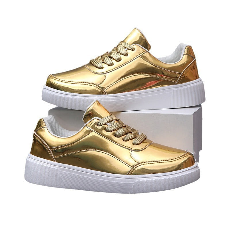 Damen Glänzende Sneakers mit dämpfender Sohle und atmungsaktivem Innenfutter EB