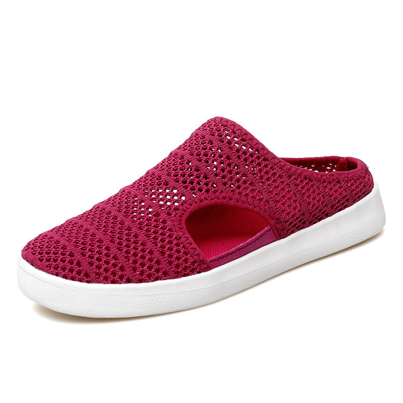 Damen Atmungsaktive Slip-On Clogs mit elastischem Netzdesign EB