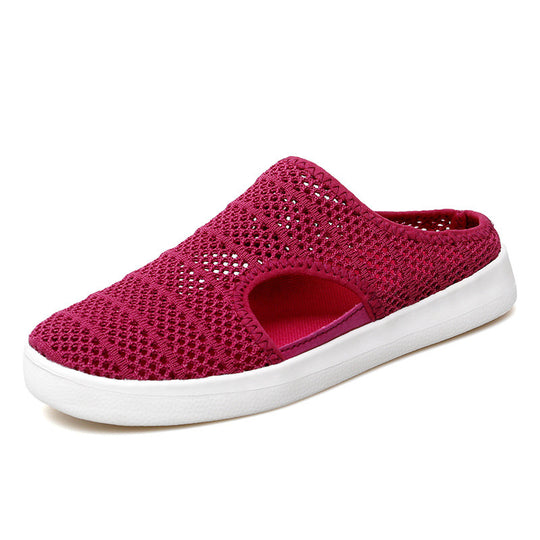 Damen Atmungsaktive Slip-On Clogs mit elastischem Netzdesign EB