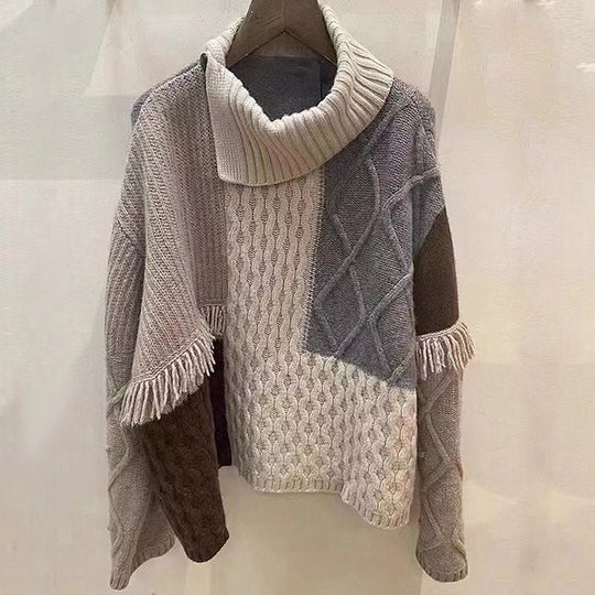 EB | Schicker & Stylischer Strickpullover in Kontrastfarbe