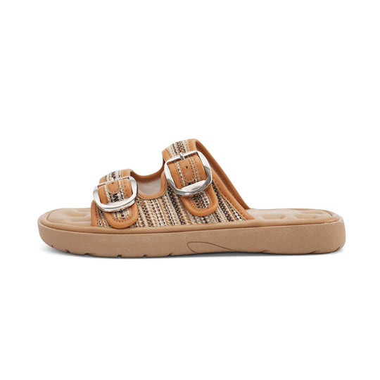 Damen Clogs mit elegantem Doppelschnallen-Design und komfortablem Fußbett EB