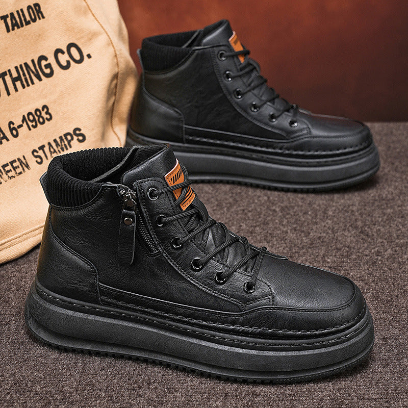 Damen High-Top Sneakers mit praktischem Reißverschluss und robustem Sohlenprofil EB