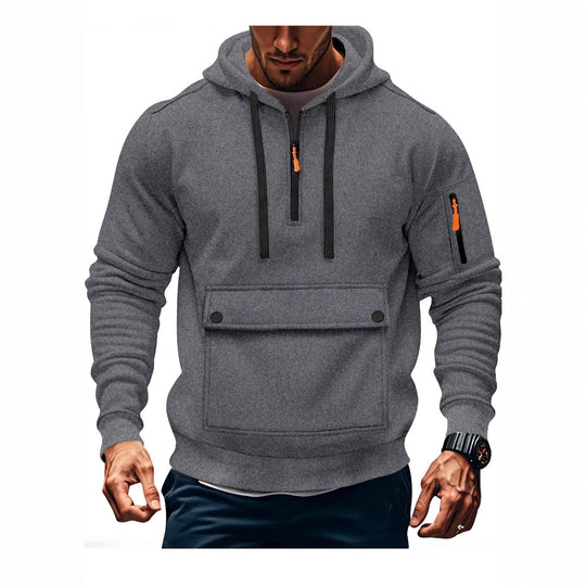Herren lässige Kapuzenpullover mit praktischen Taschen EB